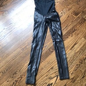 Mama faux leather leggings